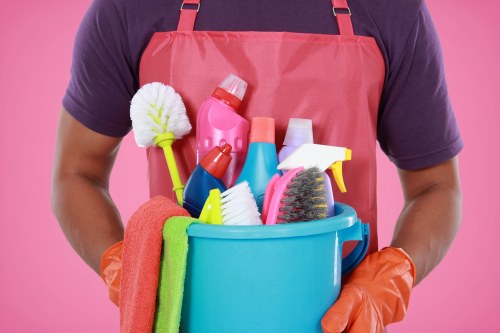 Local cleaners preparing a deep clean in a TW7 property