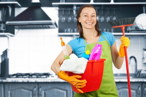 Local cleaning team preparing a TW7 property before move-in day
