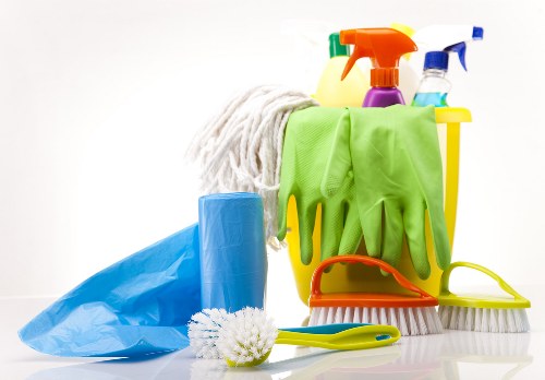 Local recycling and waste separation for carpet cleaning supplies